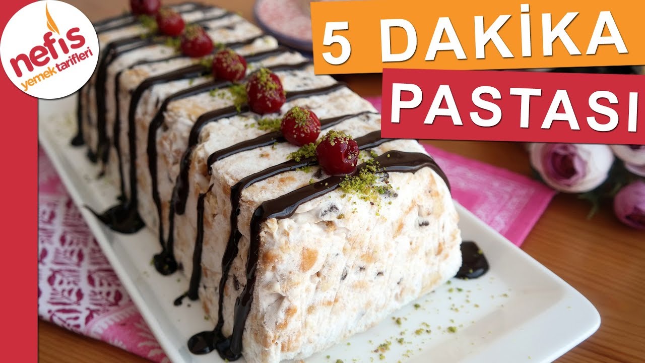 5 Dakika Pastası - Bisk&uuml;vili Kolay Pasta Tarifi
