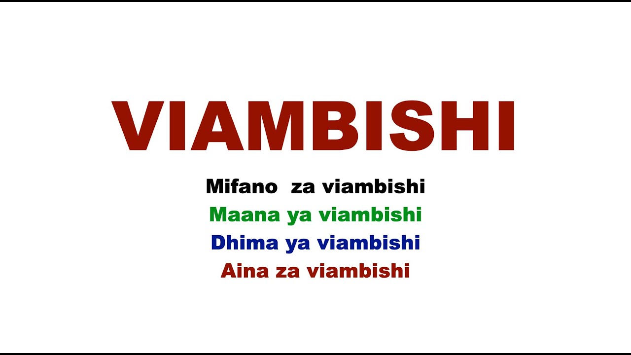 viambishi | sarufi | kidato cha pili | ainisha viambishi | viambishi mfano | kiambishi |ainisha via