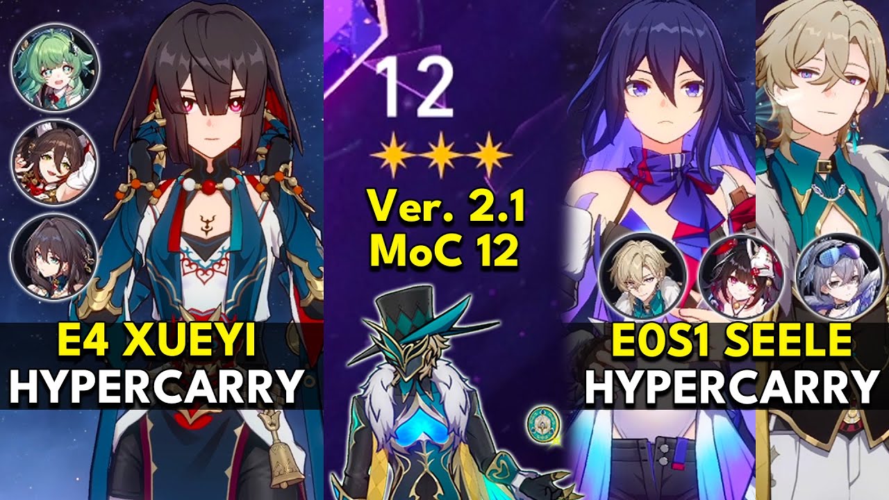 E4 Xueyi Hypercarry & E0S1 Seele x Aventurine | Memory of Chaos Floor 12 3 Stars | Honkai