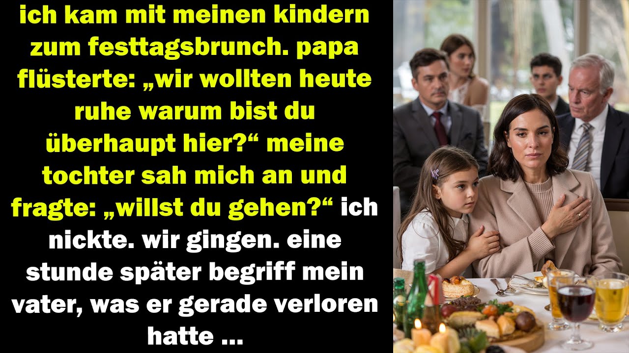 „warum bist du überhaupt hier?“, flüsterte papa – eine stunde später bereute er alles …