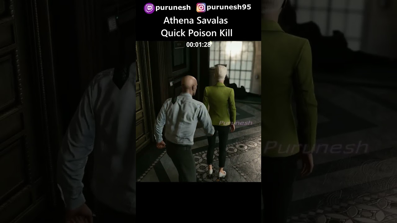 Athena Savalas quick poison kill 🔥😎 HITMAN 3 #shorts