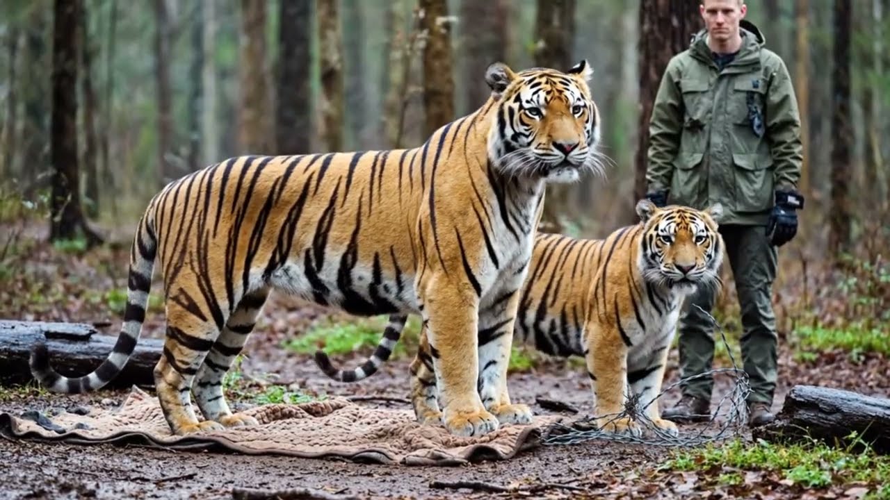 Animal Rescue: Tiger Cub Stops Truck to Save Trapped Mother in Fence #155