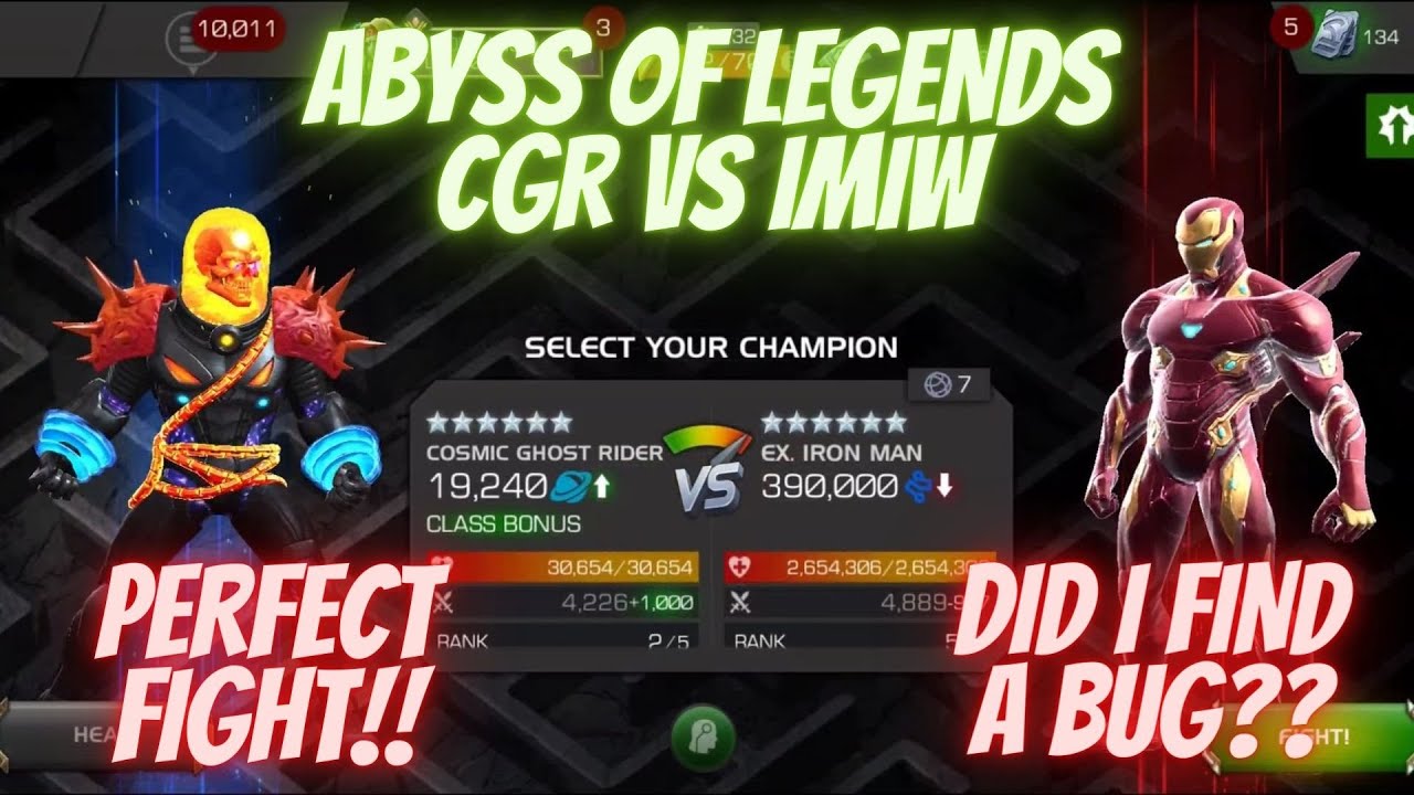 NEAR PERFECTION!! Cosmic Ghost Rider VS Abyss of Legends Ironman Infinity War. I was ROBBED!!