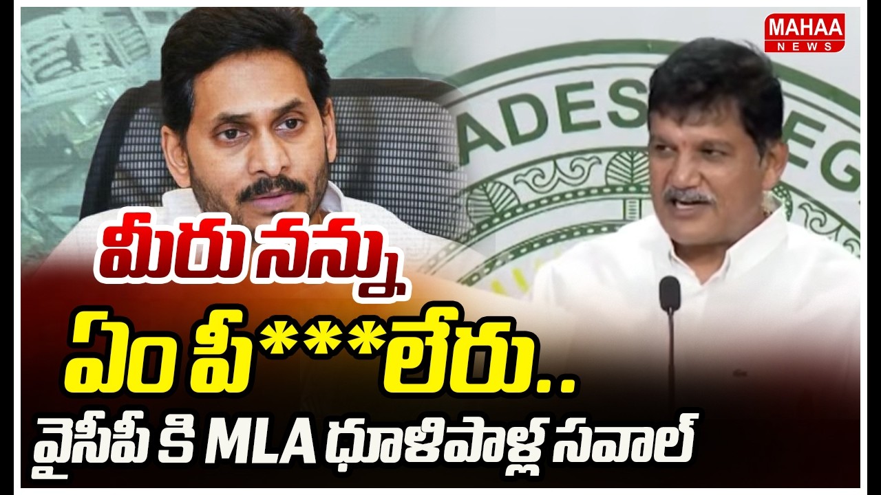 మీరు నన్ను ఏం పీ***లేరు..వైసీపీ కి MLA ధూళిపాళ్ల సవాల్ | Mahaa News