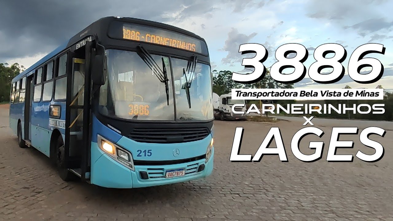 🚌 TRAJETO DA LINHA 3886 | Carneirinhos (JK) → Lages (Bela Vista de Minas | INTERMUNICIPAL