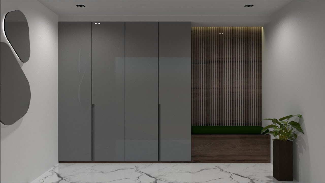 Luxury Grey Wardrobe Design for Bedroom | Wardrobe Design Inside | Pixologic Interior