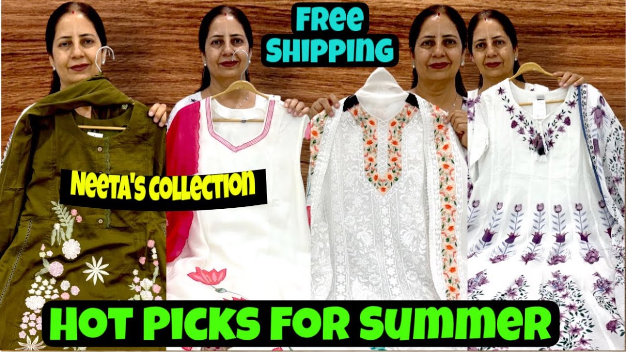 Stunning Cotton & PartyWear Suits, Anarkali at Neeta’s Collection. Free Shipping.