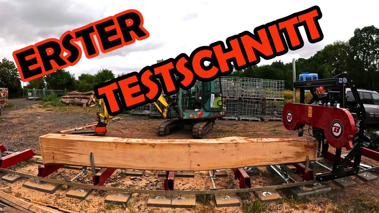 Der erste Testschnitt mit meiner Blockbandsäge Brugger BS31 Pro   Das hätte ich nicht erwartet