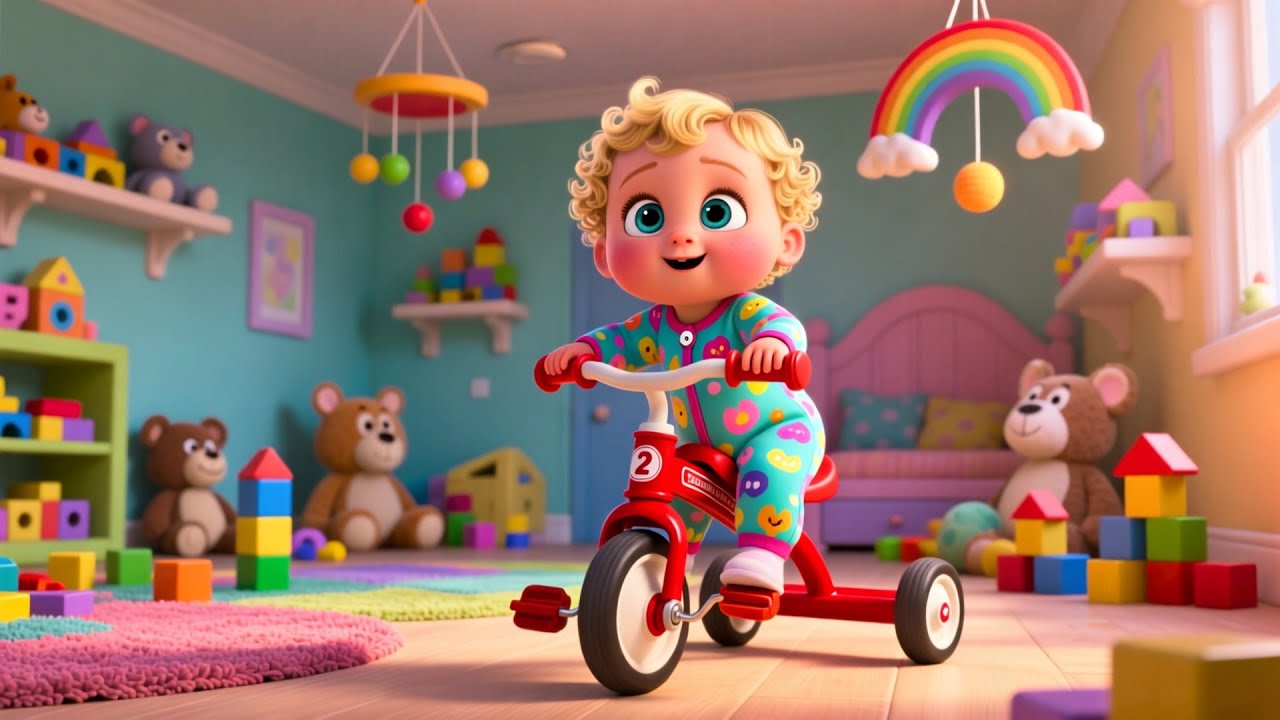 Tricycle Zoom Wroom Fun 🚲🎶 Fun Ride Song for Kids | Toddler Playtime Rhyme