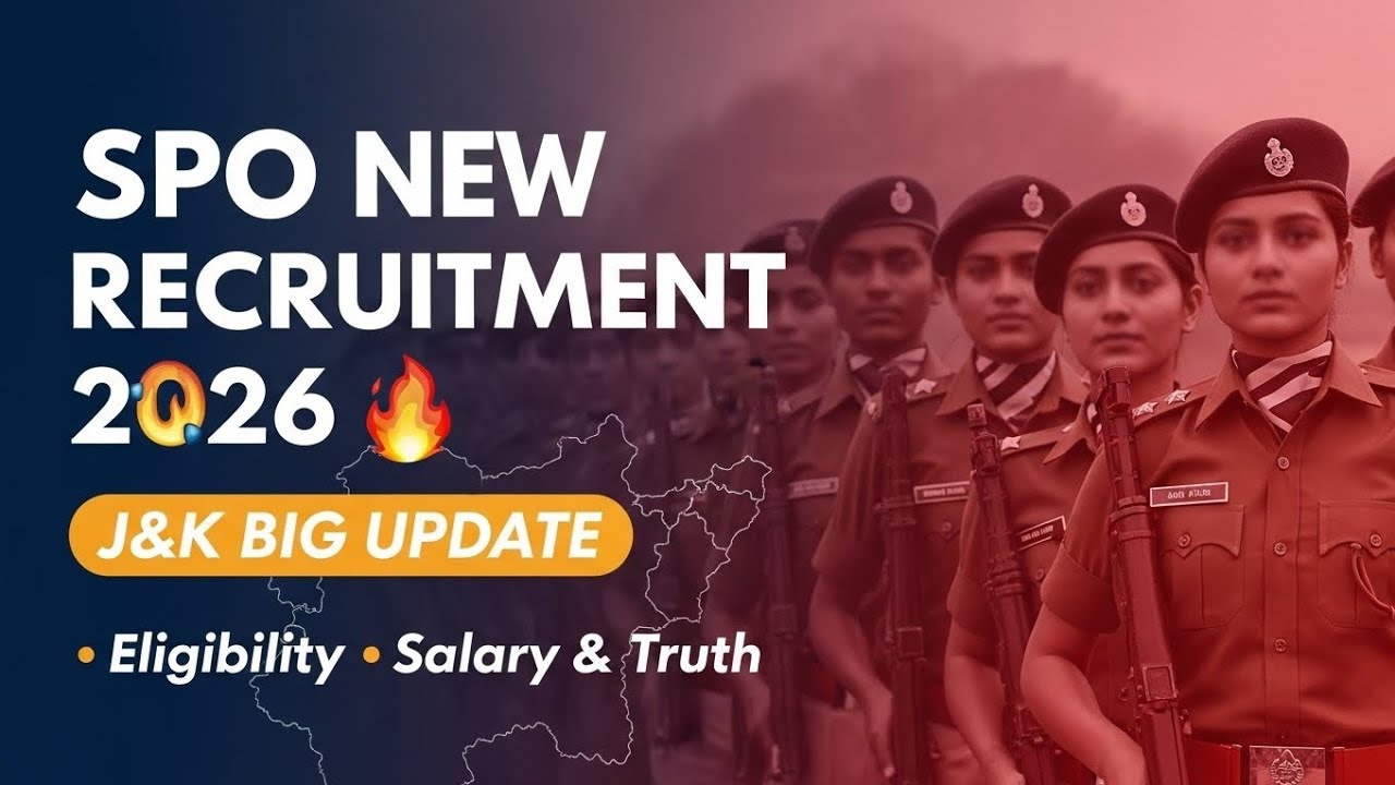 SPO New Recruitment 2026 🔥 J&K Big Update | Eligibility, Salary & Truth