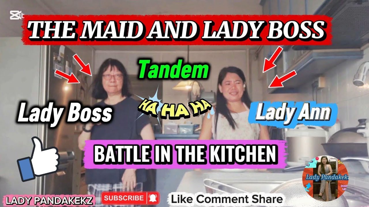THE MAID & LADY BOSS TANDEM | BATTLE IN THE KITCHEN | LADY PANDAKEKZ #subscribe #shortvideo 