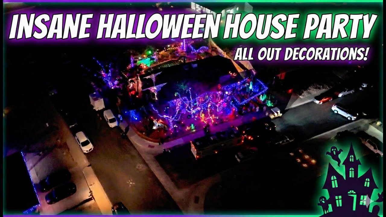 INSANE Halloween House Party - Best Decorations Of All Time?!
