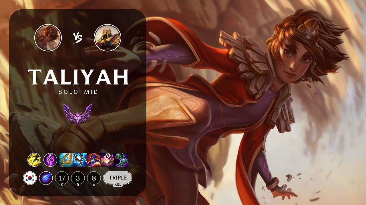 Taliyah Mid vs Azir - KR Master Patch 14.1