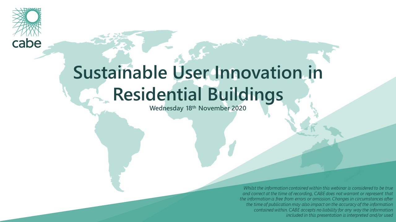 Webinar: Sustainable User Innovation in Residential Buildings