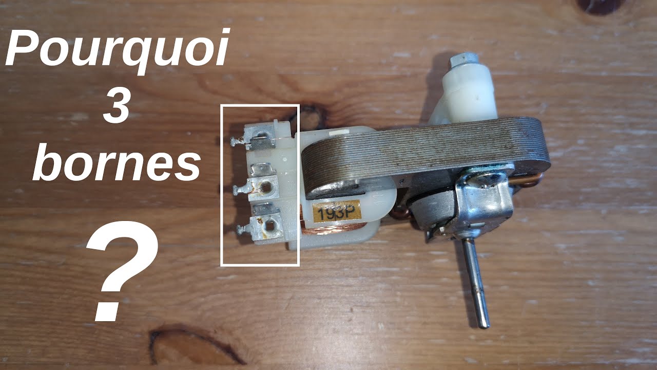 Pourquoi certains moteurs de ventilateur de four à micro-ondes ont 3 bornes au lieu de 2?