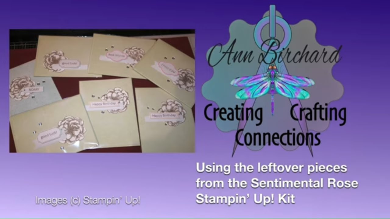 Using the leftover pieces from the Sentimental Rose Stampin' Up! Kit