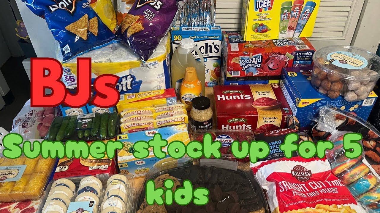 MOM OF 5 || BJS FOOD-STAMPS GROCERY HAUL SUMMER STOCK UP ||