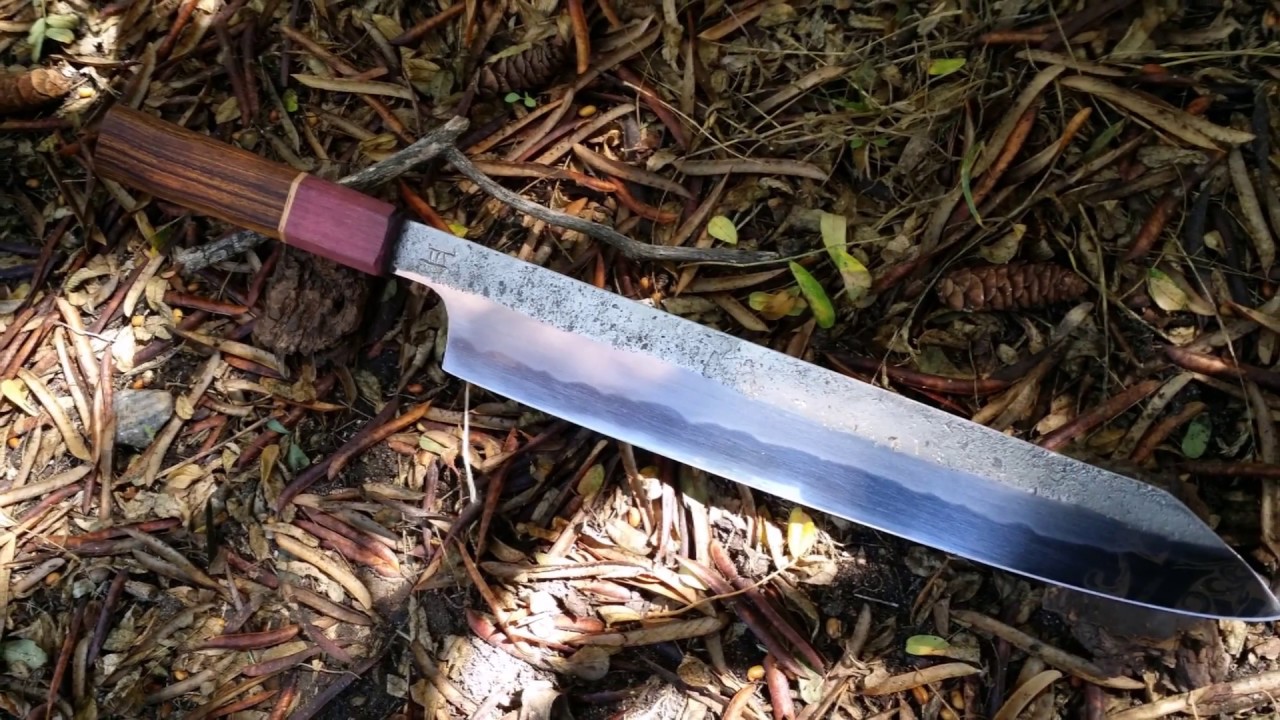 Bladesmithing - forging a Gyuto chef knife with a simple hamon
