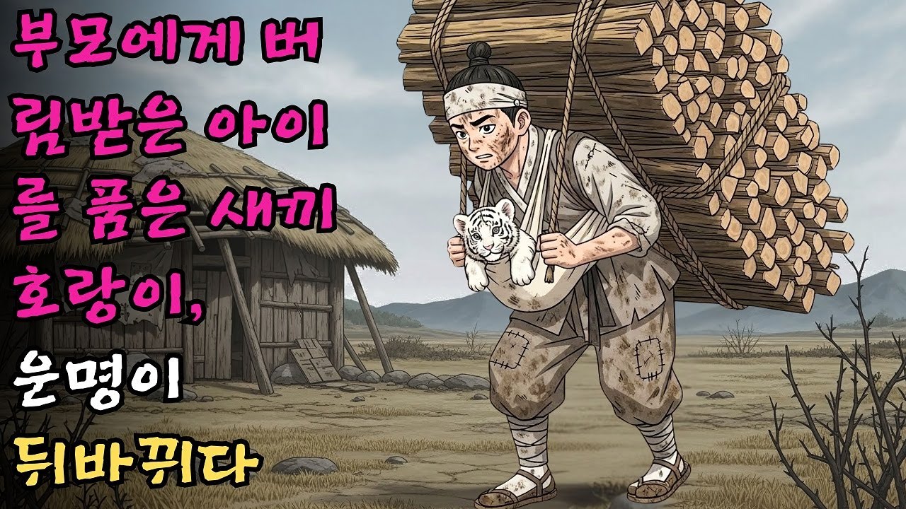 부모에게 버림받은 아이를 품은 새끼 호랑이, 운명이 뒤바뀌다 #야담 #민담 #전설 #설화
