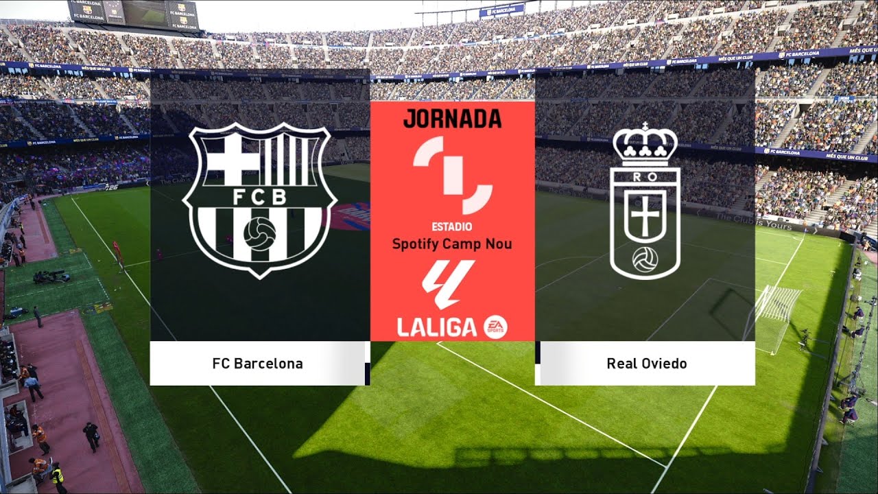 Barcelona vs Real Oviedo | Camp Nou | 2025-26 La Liga | PES 2021