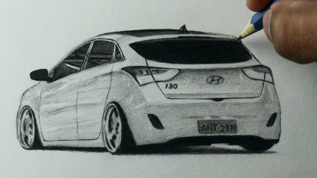 Como desenhar um carro: Hyundai I30 - PASSO A PASSO - narrado