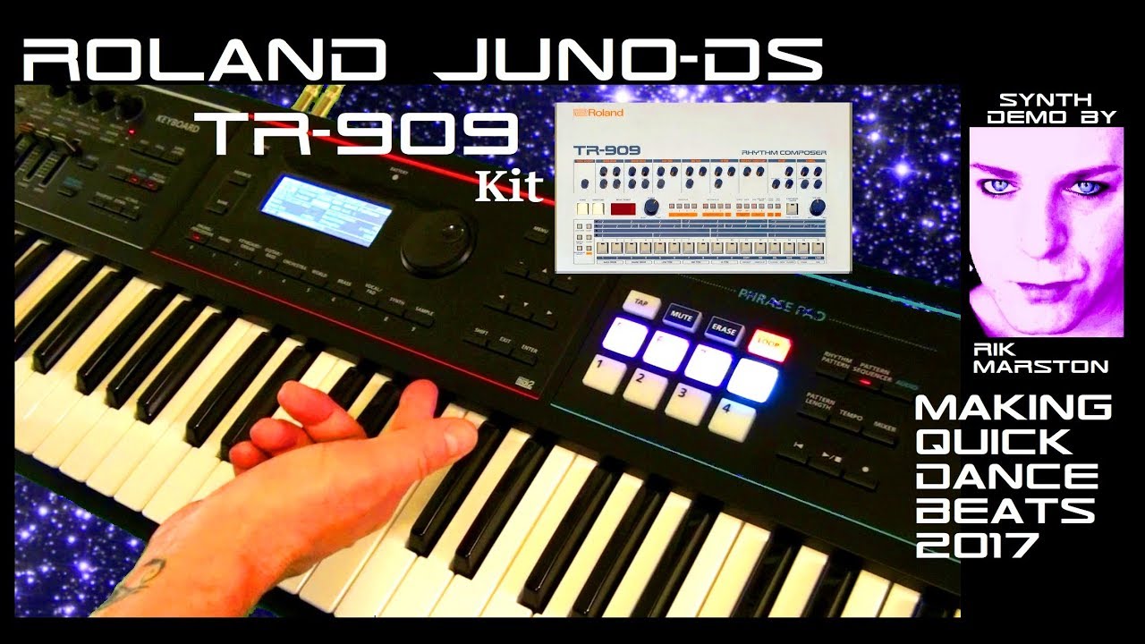 Roland JUNO-DS TR-909 Kit Making Quick Dance Beats Synthesizer Rik Marston