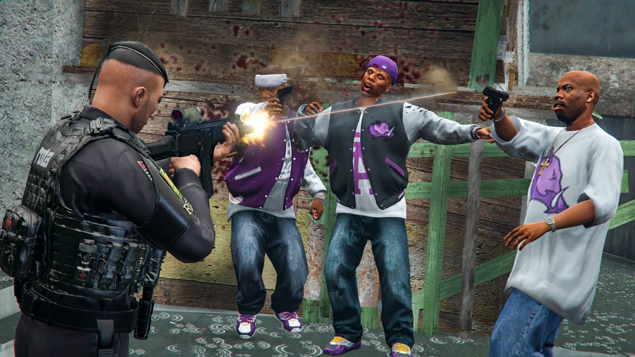 QUANDO A ROTA SOBE A FAVELA NÃO TEM IDEIA PRA TROCA no GTA 5