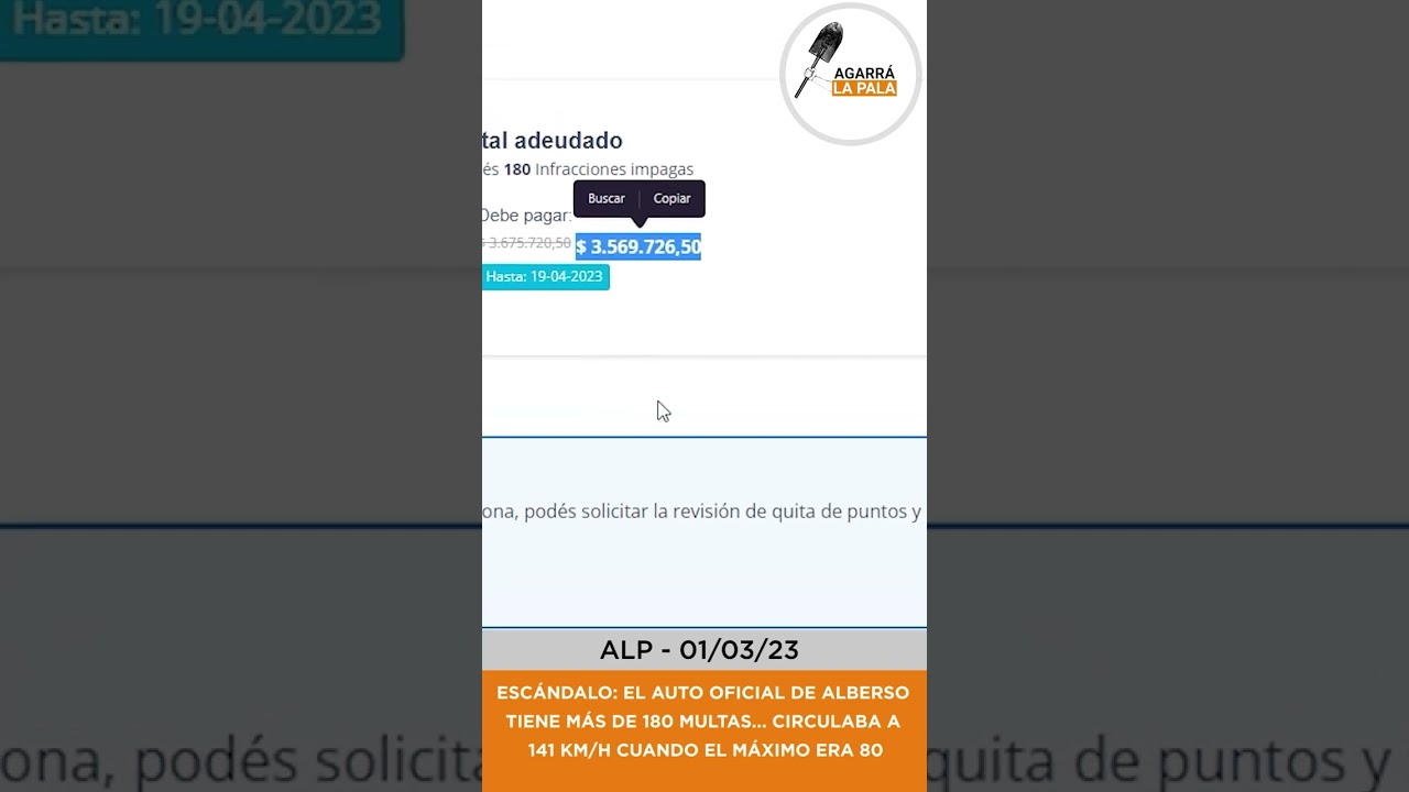 CASTA IMPUNE: M&aacute;s de 180 multas... Circulaba a 141 KM/H en zona de 80. Debe 3.5 millones de pesos!