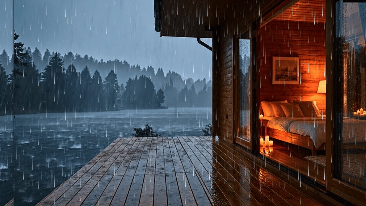 Deep Sleep: Rain and Thunder, White Noise, ASMR, Rain Sounds Help You Sleep Better