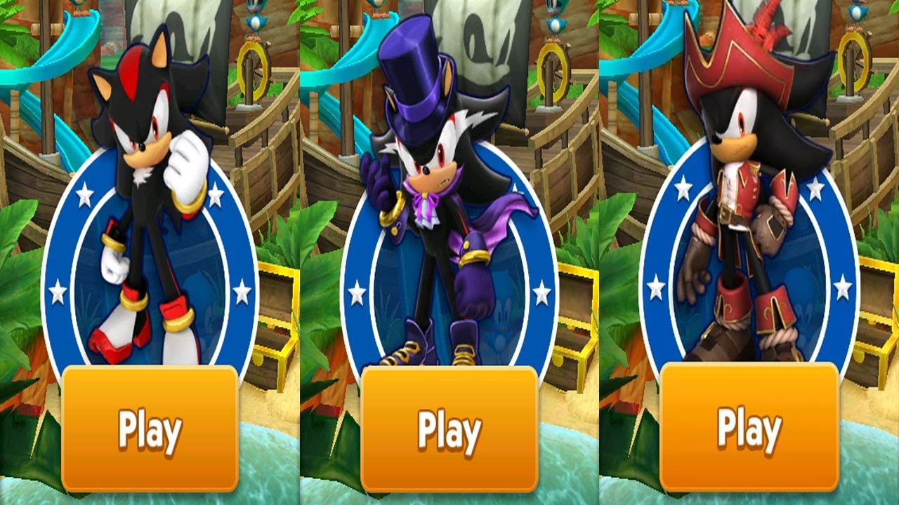 SONIC DASH - SHADOW VS VAMPIRE SHADOW VS CAPTAIN SHADOW