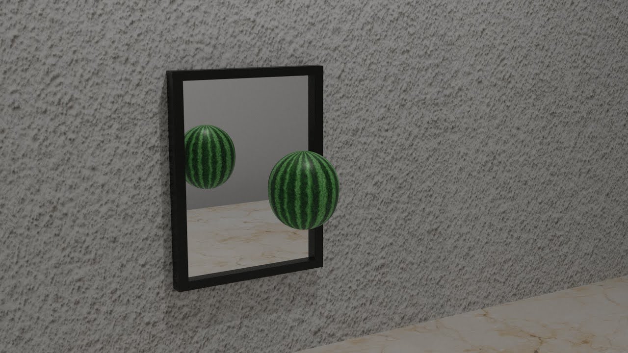 How to make a simple mirror in Blender (3D) - Cycle Render