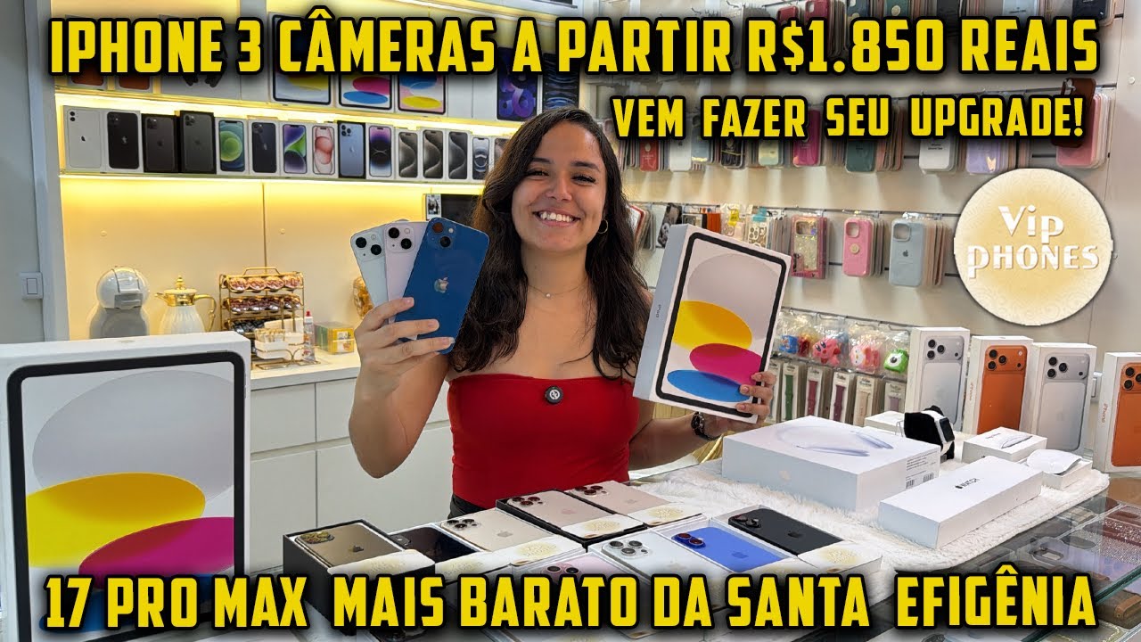 IPHONE 3 CÂMERAS A PARTIR R$1.850! VEM FAZER SEU UPGRADE - VIP PHONES