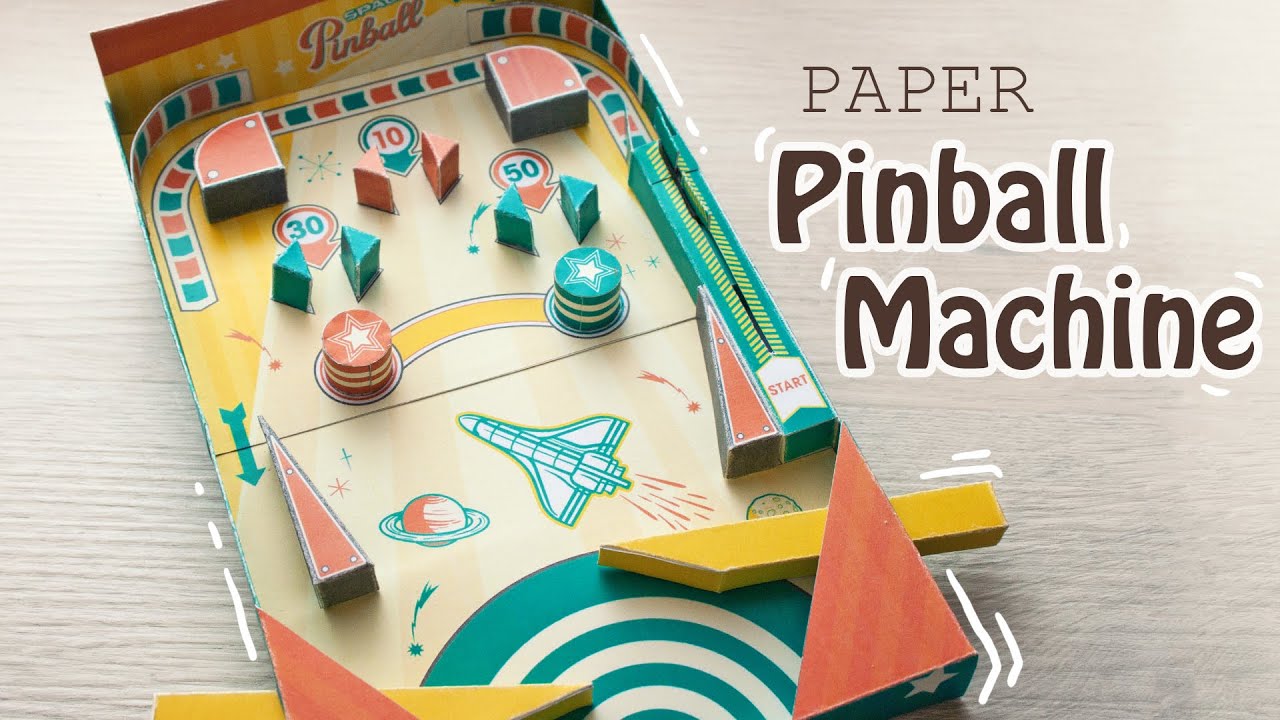 Working paper Pinball Machine Toy (canon free papercraft)