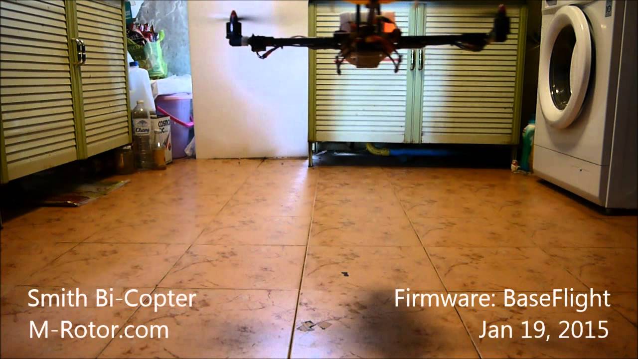 BaseFlight Bi-Copter : First test lift in kitchen