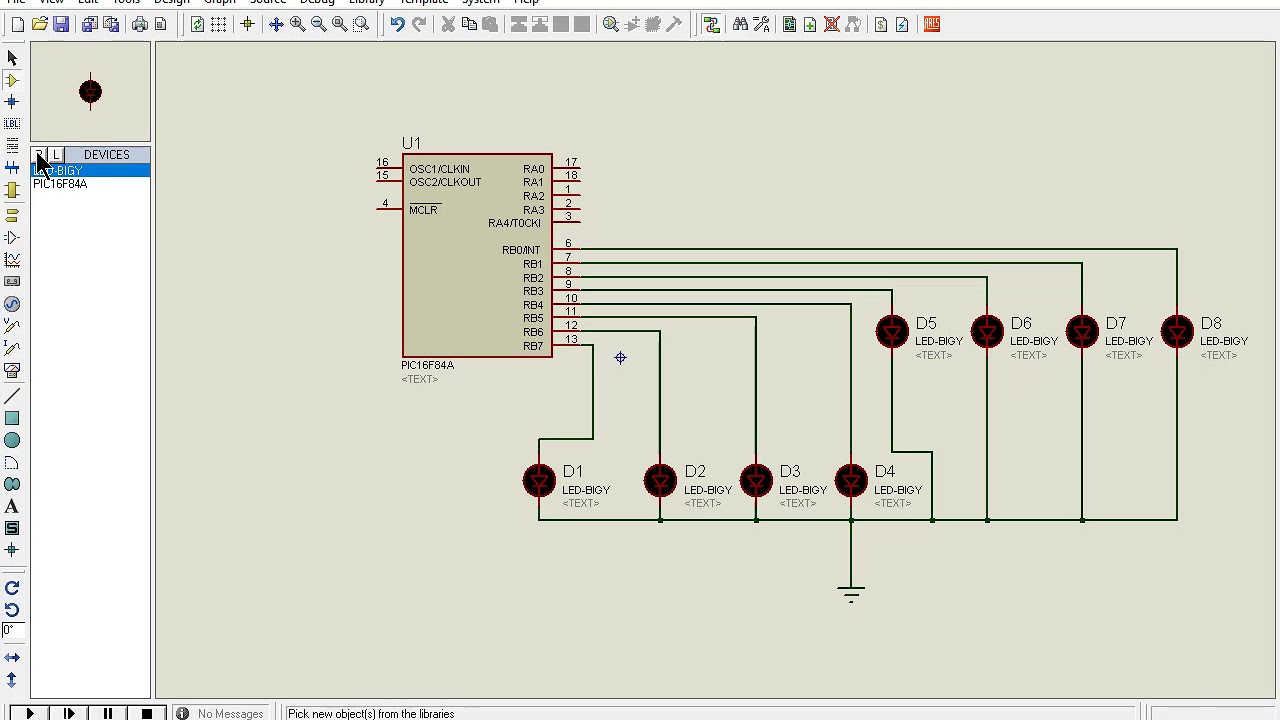 PIC16F84 PART4: simulation en assembleur et ISIS