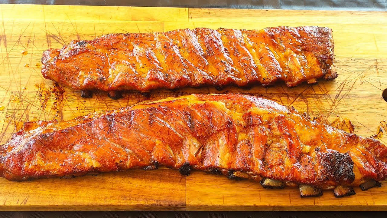COSTILLAS DE CERDO CARAMELIZADA A LA PARRILLA, SUPER JUGOSA Y TIERNAS🔥💪
