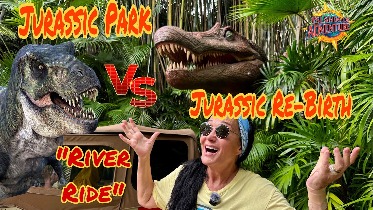 30 Yrs of Jurassic Dinosaurs. Rebirth vs TRex The Ride – Real Dino Jurassic Adventure! POV trex run