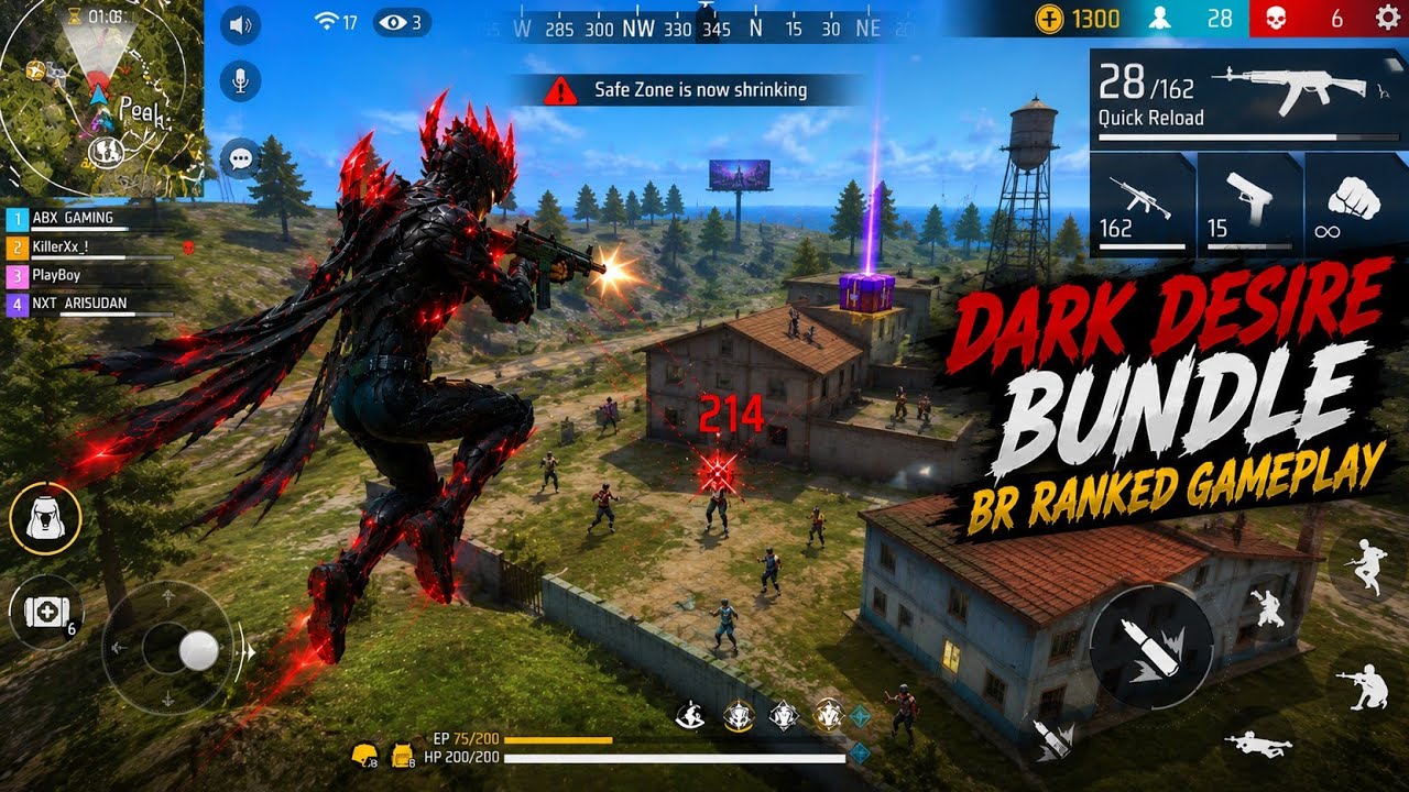 Dark Desire Bundle Carrying BR Ranked! 🔥 Free Fire MAX Gameplay 😎