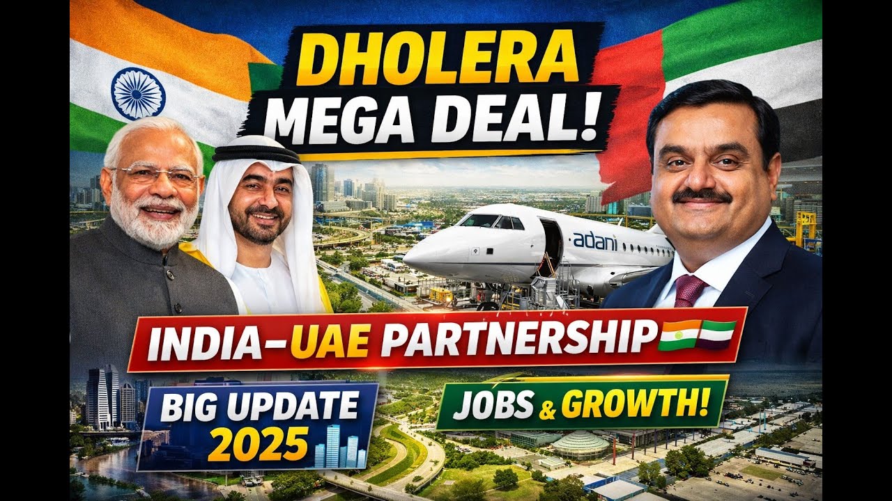 Dholera Latest Update 🚀 | India–UAE Partnership 🤝 | Adani Private Jet Manufacturing Unit ✈️
