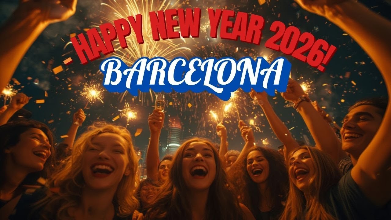 BARCELONA Welcomes 2026! 🔥 Amazing Fireworks Show | Plaza Espa&ntilde;a