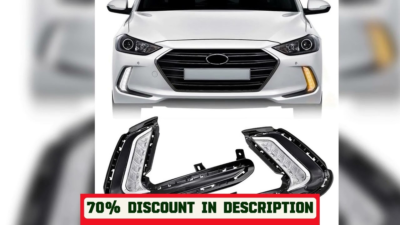 A must-have product! Fog Lights for Hyundai Elantra 2016 2017 2018 LED DRL Fog Lamp Front Bumper H