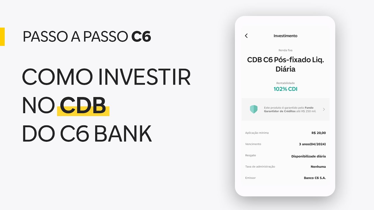 COMO INVESTIR EM CDBs DO C6 BANK | PASSO A PASSO C6