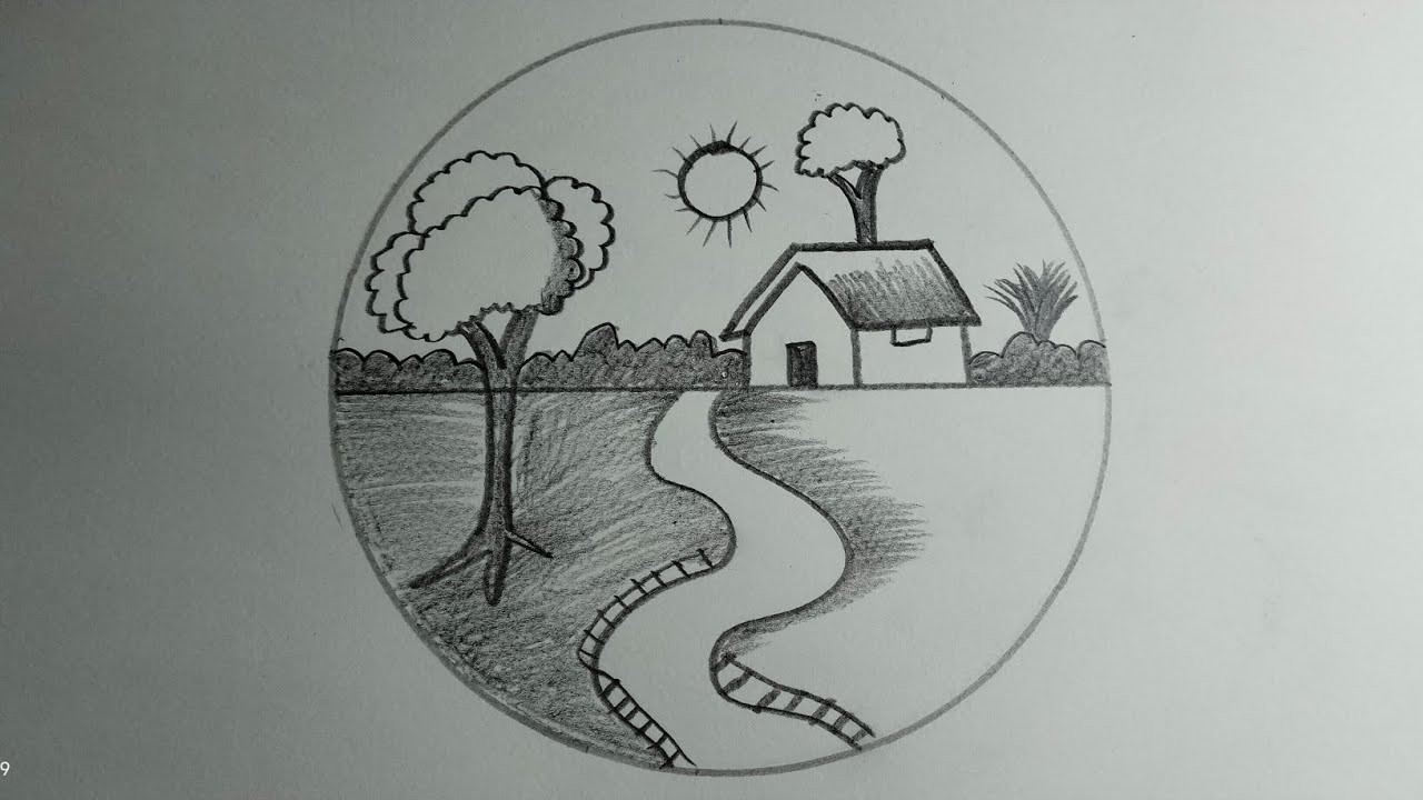How to Sketch a Beautiful Scenery: Step by Step Pencil Art 