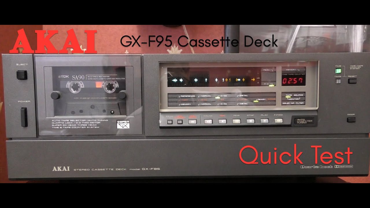 Кассетная дека Akai GX-F95 с тремя головками — распаковка и быстрый тест