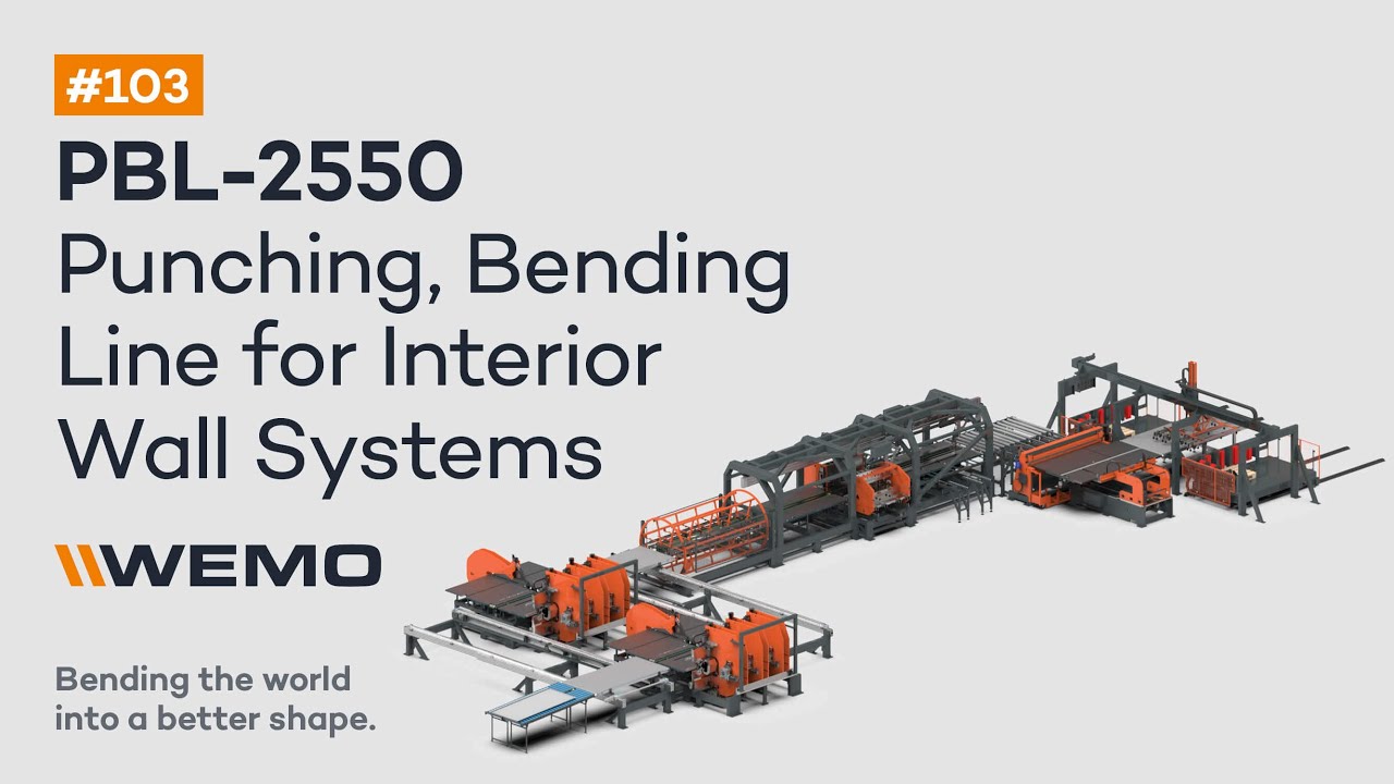 #103 Sheet Metal Punching and Bending Machine Video For Interior Wall Systems | WEMOMACHINES