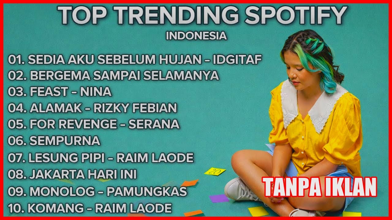 TOP HITS PLAYLIST SPOTIFY INDONESIA 2026 | SEDIA AKU SEBELUM HUJAN - IDGITAF NO IKLAN