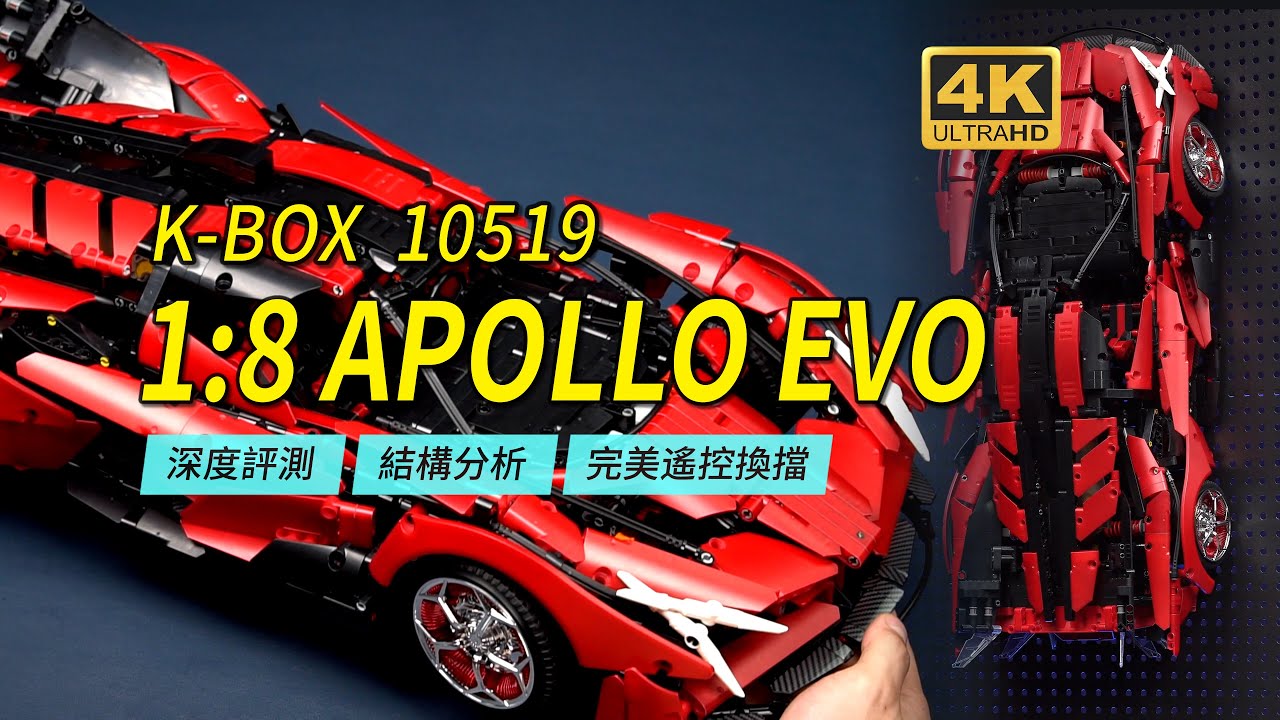 1:8 APOLLO EVO с 4-ступенчатой ​​последовательной коробкой передач, подробный обзор K-BOX 10519 [4K]