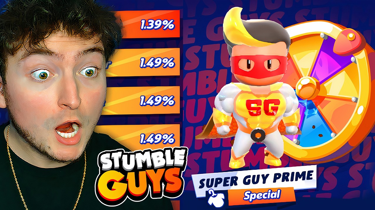 Opening NEW Super Guy Prime Wheel in Stumble Guys!