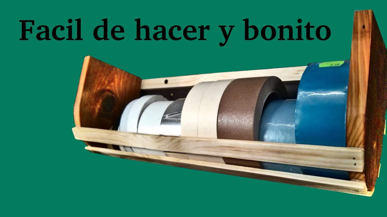Como hacer porta rollos o dispensador de cinta adhesiva