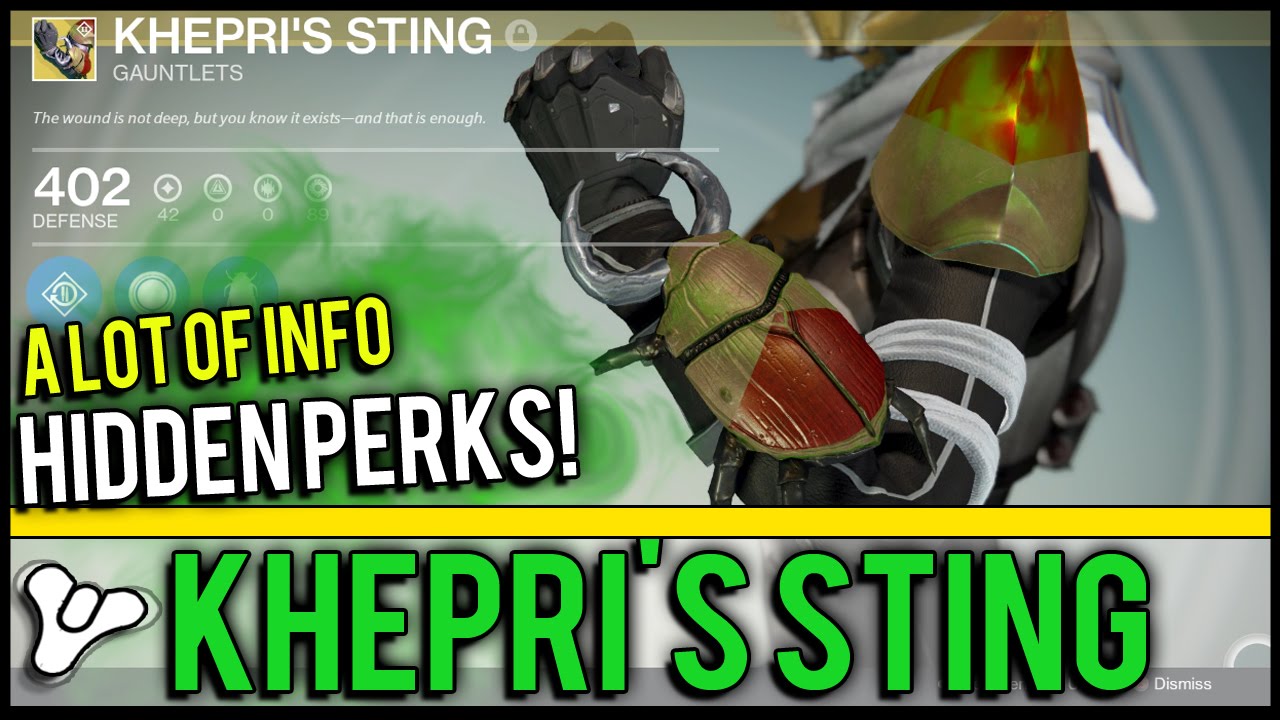 Destiny: New Khepri's Sting Exotic Juicy Review! (Hidden Perks, Egyptian God, Damage Tests, & More!)